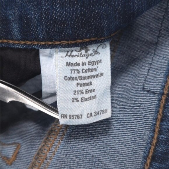 NWT 34 HERITAGE EMMA JANE Mid Rise Straight Leg Jeans N042626 Size 27/33 - Picture 14 of 14